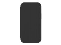 Gear4 Wembley Flip - Flipomslag til mobiltelefon - plastik, D3O - sort - for Apple iPhone 12, 12 Pro 702006157