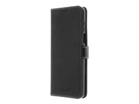 Insmat Flip Case - Flipomslag til mobiltelefon - ægte læder, polykarbonat - sort - for Motorola Moto G23 650-3142