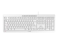 CHERRY STREAM KEYBOARD - Tastatur - USB - Pan Nordic - tastkontakt: CHERRY SX - hvid grå JK-8500PN-0