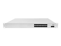 Cisco Meraki Cloud Managed Ethernet Aggregation Switch MS410-16 - Switch - Administreret - 16 x Gigabit SFP + 2 x 10 Gigabit SFP+ (uplink) - monterbar på stativ MS410-16-HW
