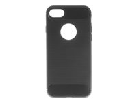 Insmat Carbon And Steel Style - Bagsidecover til mobiltelefon - karbonfiber - for Apple iPhone 8 650-1707