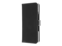 Insmat - Flipomslag til mobiltelefon - ægte læder, polyurethan, polykarbonat - sort - for Sony XPERIA 10 III 650-2981