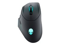 Alienware AW620M - Mus - højrehåndet - optisk - 7 knapper - trådløs, kablet - USB, 2.4 GHz - Dark Side of the Moon - detailsalg - boks AW620M-G-DEAM