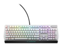 Alienware AW510K - Tastatur - bagbelyst - USB - tastkontakt: CHERRY MX Low Profile Red - månelys - for Alienware Area-51, Aurora, Aurora R10, Aurora R9, M15, M17; G5 5090; XPS 8940 AW510K-W-WW