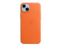 Apple - Bagsidecover til mobiltelefon - MagSafe-kompatibilitet - læder - orange - for iPhone 14 Plus MPPF3ZM/A