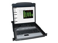 Eaton Tripp Lite Series 8-Port Rack Console KVM Switch w/19" LCD & 8 PS2/USB Cables 1U - KVM-konsol med KVM switch - 8 porte - 19" - rackversion - 1280 x 1024 @ 75 Hz - VGA - sort - 1U B020-U08-19-K
