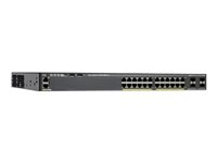 Cisco ONE Catalyst 2960X-24PD-L - Switch - Administreret - 24 x 10/100/1000 (PoE+) + 2 x SFP+ - desktop, monterbar på stativ - PoE+ (370 W) C1-C2960X-24PD-L