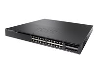 Cisco Catalyst 3650-24PS-E - Switch - L3 - Administreret - 24 x 10/100/1000 (PoE+) + 4 x SFP - desktop, monterbar på stativ - PoE+ (390 W) WS-C3650-24PS-E