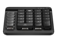 HP 435 - Tastatur - 9 programmerbare taster, laveprofil-tasterejse, udskiftelige tastehætter med mærkater - trådløs - Bluetooth 5.3 - engelsk - jack sort 7N7C3AA#ABB