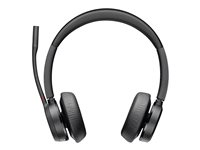 Poly Voyager 4320-M - Voyager 4300 UC series - headset - på øret - Bluetooth - trådløs, kablet - USB-C - sort - Certified for Microsoft Teams, Zoom Certified 77Z30AA