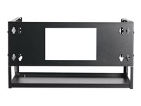 Eaton Tripp Lite Series 4U Wall-Mount Bracket with Shelf for Small Switches and Patch Panels, Hinged - Stativmonteringshylde - hængslet - vægmonterbar - sort - 4U - 19" SRWO4UBRKTSHELF