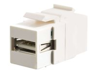 C2G Snap-In USB A/B Female Keystone Insert Module - Modulært indsætning (kobling) - USB - hvid 81300