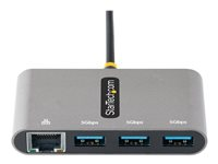 StarTech.com 3-Port USB-C Hub with Ethernet, 3x USB-A Ports, Gigabit Ethernet, USB 3.0 5Gbps, Bus-Powered, USB Type-C Hub w/ GbE and 1ft/30cm Long Cable, Portable USB-C to USB-A Laptop Hub - USB Expansion Hub (HB30C3A1GEA2) - Hub - 3 x SuperSpeed USB 3.0 + 1 x 10/100/1000 - desktop HB30C3A1GEA2