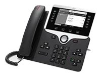 Cisco IP Phone 8811 - VoIP-telefon - SIP, RTCP, RTP, SRTP, SDP - 5 linier - brunsort - TAA-kompatibel CP-8811-3PCC-K9=
