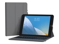 ZAGG Rugged Messenger - Tastatur og folio-kasse - bagbelyst - Bluetooth - Nordisk - sort tastatur, sort etui - for Apple 10.2-inch iPad (7. generation, 8. generation, 9. generation) 103104689