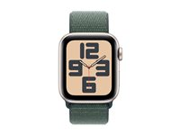 Apple Watch SE (GPS) - 2. generation - 40 mm - stjernelys-aluminium - smart ur med sportsløkke - blød dobbeltlagsnylon - søgrøn - håndledsstørrelse: 130-200 mm - 32 GB - Wi-Fi 4, Bluetooth - 26.4 g MXEH3QN/A