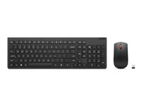 Lenovo Essential Wireless Combo Gen 2 - Sæt med mus og tastatur - trådløs - 2.4 GHz - QWERTY - svensk/finsk - sort 4X31N50740