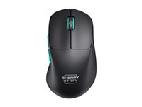CHERRY Xtrfy M64 - Mus - ergonomisk - optisk - 5 knapper - trådløs - 2.4 GHz - trådløs modtager (USB) - sort CX-M64W-BLACK