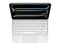 Apple Magic Keyboard - Tastatur og folio-kasse - med trackpad - bagbelyst - Apple Smart connector - QWERTY - Internationalt engelsk - hvid MWR03Z/A