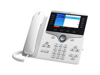 Cisco IP Phone 8851 - VoIP-telefon - SIP, RTCP, RTP, SRTP, SDP - 5 linier - hvid CP-8851-W-K9=