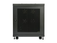 Eaton Tripp Lite Series SmartRack 12U Mid-Depth Rack Enclosure Cabinet for Harsh Environments, 230V - Rack - AC 230 V - sort - 12U - 19" SRX12UBFFD