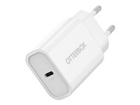 OtterBox - Strømforsyningsadapter - 20 Watt - PD (24 pin USB-C) - hvid - Europa 78-81414