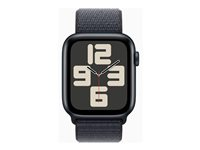 Apple Watch SE (GPS + Cellular) - 2. generation - 44 mm - midnatsaluminium - smart ur med sportsløkke - blød dobbeltlagsnylon - blæk - håndledsstørrelse: 130-200 mm - 32 GB - LTE, Wi-Fi 4, Bluetooth - 4G - 33 g MXGN3QN/A