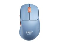 CHERRY Xtrfy M64 - Mus - ergonomisk - optisk - 5 knapper - trådløs - 2.4 GHz - trådløs modtager (USB) - blå CX-M64W-BLUE