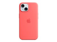 Apple - Bagsidecover til mobiltelefon - MagSafe-kompatibilitet - silicone - guava - for iPhone 15 MT0V3ZM/A