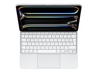 Apple Magic Keyboard - Tastatur og folio-kasse - med trackpad - bagbelyst - Apple Smart connector - QWERTY - tyrkisk - hvid MWR43TX/A
