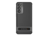 Gear4 Everest Kickstand - Bagsidecover til mobiltelefon - D3O Bio, Tritan Renew - sort - for Samsung Galaxy S23+ 702011001