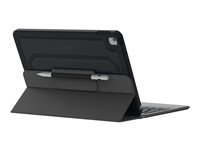 ZAGG Rugged Messenger - Tastatur og folio-kasse - bagbelyst - Bluetooth - Nordisk - sort tastatur, sort etui - for Apple 10.2-inch iPad (7. generation, 8. generation, 9. generation) 103104689
