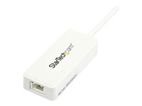 StarTech.com USB 3.0 to Gigabit Ethernet Adapter NIC w/ USB Port (White) - USB 3.0 NIC - 10/100/1000 Mbps USB 3.0 LAN Adapter (USB31000SPTW) - Netværksadapter - USB 3.0 - Gigabit Ethernet - hvid USB31000SPTW