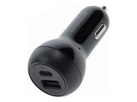 OtterBox - Bilstrømsadapter - 32 Watt - PD 3.1/PPS - 2 output-stikforbindelser (24 pin USB-C, USB) - sort 77-98235