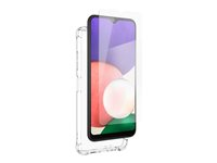 iFrogz Defence - Bagsidecover til mobiltelefon - Krystalklar - med Tempered Glass-skærmbeskytter - for Samsung Galaxy A22 300508597