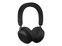 Jabra Evolve2 75 - Headset - på øret - Bluetooth - trådløs - aktiv støjfjerning - USB-C - støjisolerende - sort - Optimeret til UC 27599-989-889