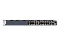 NETGEAR M4300-28G - Switch - L3 - Administreret - 2 x 10/100/1000/10000 + 2 x 10 Gigabit SFP+ + 24 x 10/100/1000 - front til ryg-luftstrøm - monterbar på stativ GSM4328S-100NES