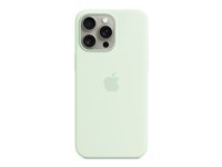 Apple - Bagsidecover til mobiltelefon - MagSafe-kompatibilitet - silicone - blød mynte - for iPhone 15 Pro Max MWNQ3ZM/A