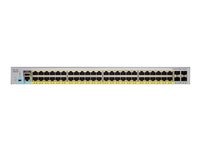 Cisco Catalyst 2960L-SM-48PQ - Switch - L3 - smart - 48 x 10/100/1000 (PoE+) + 4 x 10 Gigabit SFP+ - monterbar på stativ WS-C2960L-SM-48PQ