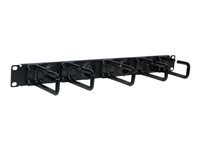 Eaton Tripp Lite Series Rack Enclosure Cabinet Horizontal Cable Ring Flexible 1URM - Kabeladministrationspakke for rack - sort - 1U - 19" SRCABLERING1U