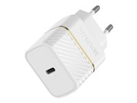 OtterBox - Strømforsyningsadapter - propack - 20 Watt - 3 A - PD 3.0, Apple Fast Charge, Fast Charge (24 pin USB-C) - hvid 78-80869