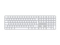 Apple Magic Keyboard with Touch ID and Numeric Keypad - Tastatur - USB-C - trådløs - Bluetooth - QWERTZ - schweizisk - hvide taster MXK73SM/A