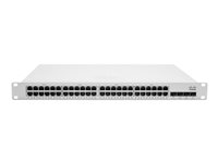 Cisco Meraki Cloud Managed MS350-48 - Switch - L3 - Administreret - 48 x 10/100/1000 + 4 x 10 Gigabit SFP+ (uplink) - monterbar på stativ, desktop MS350-48-HW