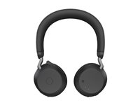 Jabra Evolve2 75 - Headset - på øret - Bluetooth - trådløs - aktiv støjfjerning - USB-A - støjisolerende - sort - Optimeret til UC 27599-989-999