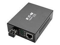 Eaton Tripp Lite Series Gigabit Multimode Fiber to Ethernet Media Converter, 10/100/1000 LC, International Power Supply, 850 nm, 550 m (1,804 ft.) - Fibermedieomformer - 1GbE - 10Base-T, 100Base-TX, 1000Base-T - RJ-45 / LC multimodus - op til 550 m - 850 nm N785-INT-LC-MM