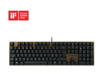 CHERRY KC 200 MX - Tastatur - 100% - full size - USB - QWERTY - Pan Nordic - tastkontakt: CHERRY MX2A Silent Red - sort, bronze G80-3950LHBPN-2