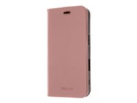 Insmat Easy - Flipomslag til mobiltelefon - polyurethan, pap+papir, termoplastisk polyuretan (TPU) - rosepink - for Apple iPhone 16 650-3290