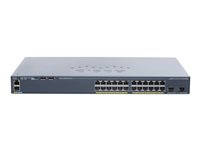 Cisco Catalyst 2960X-24TD-L - Switch - Administreret - 24 x 10/100/1000 + 2 x SFP+ - desktop, monterbar på stativ WS-C2960X-24TD-L