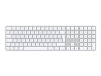 Apple Magic Keyboard with Touch ID and Numeric Keypad - Tastatur - USB-C - trådløs - Bluetooth - QWERTY - spansk - hvide taster MXK73Y/A