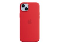 Apple - (PRODUCT) RED - bagsidecover til mobiltelefon - MagSafe-kompatibilitet - silicone - rød - for iPhone 14 Plus MPT63ZM/A